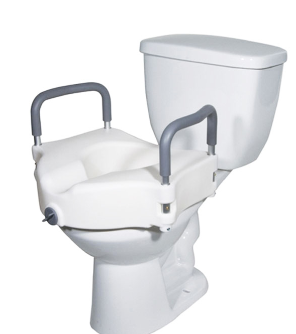 MOBB Raised Toilet Seat with Removable Arms
